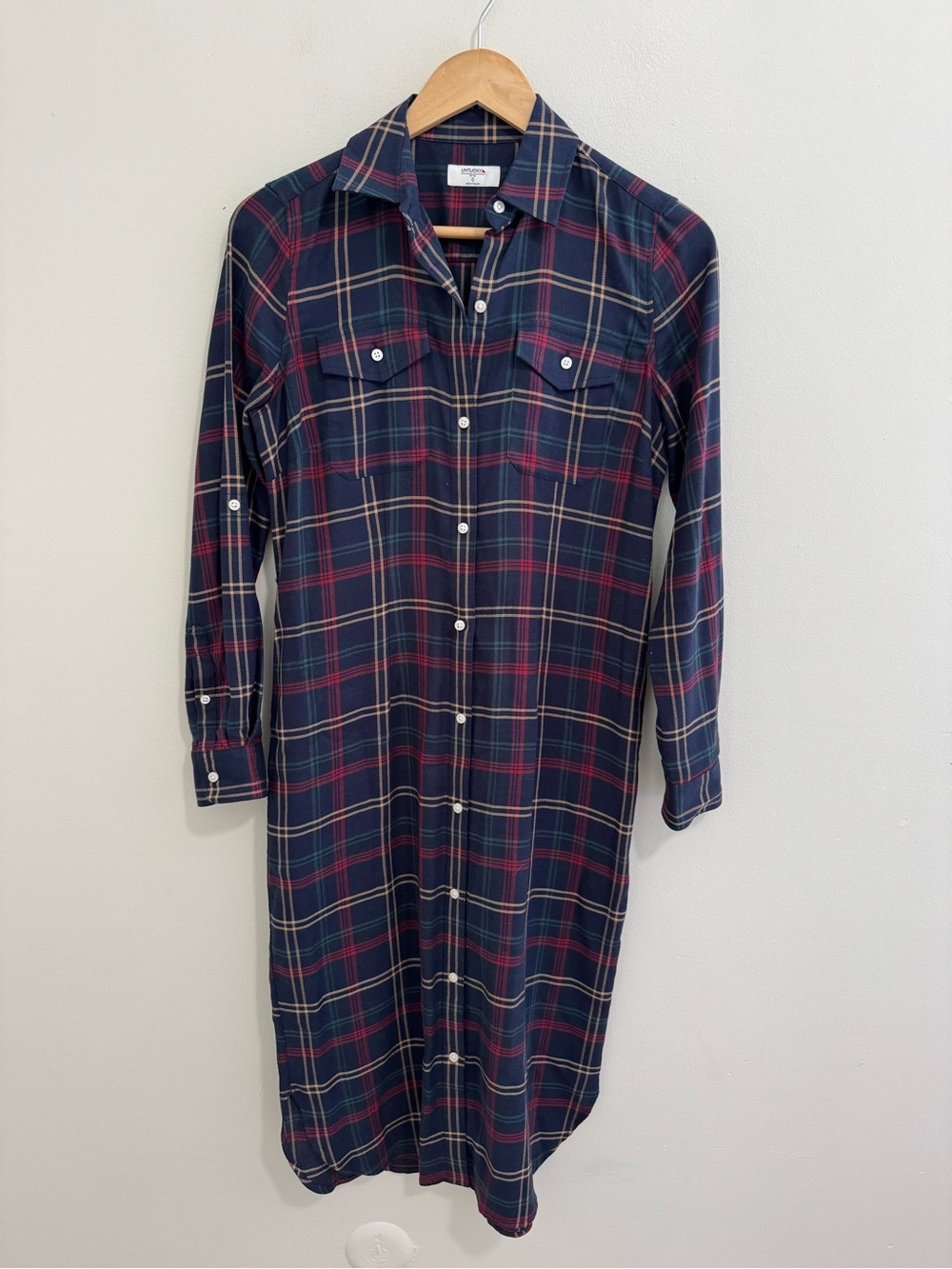 Untuckit Plaid Parker Long Sleeve Dress
